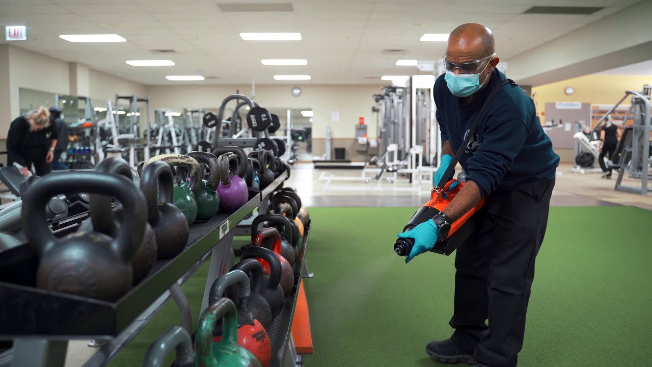 disinfecting gym equipment